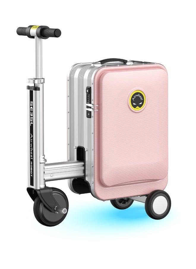 SE3SL - Electric Luggage Scooter - Pink | Smart Riding Suitcase with Removable Battery, Airwheel Luggage | Official Dealer in UAE