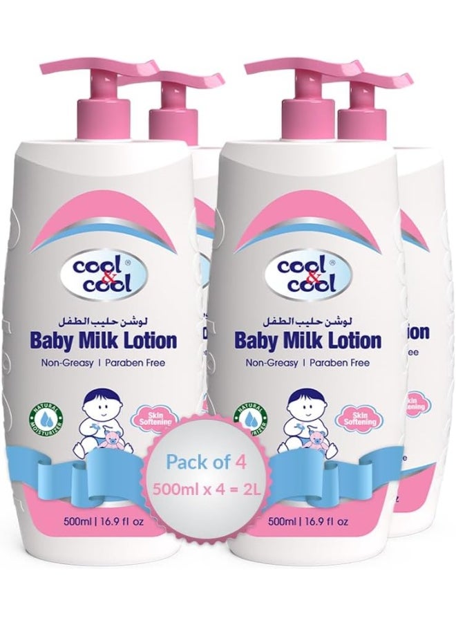 Pack Of 4 Baby Milk Lotion - 500Ml