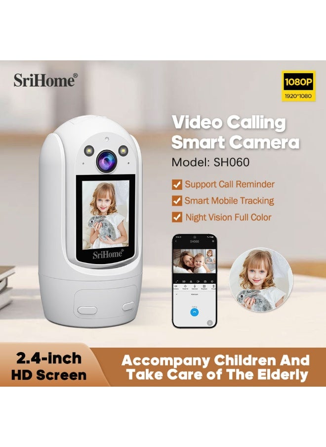 SriHome SH060 1080P Wi-Fi Smart Home Security Camera | Color Night Vision | Motion Detection | Two-Way Audio | Remote Access via App GTIN:6281004500322