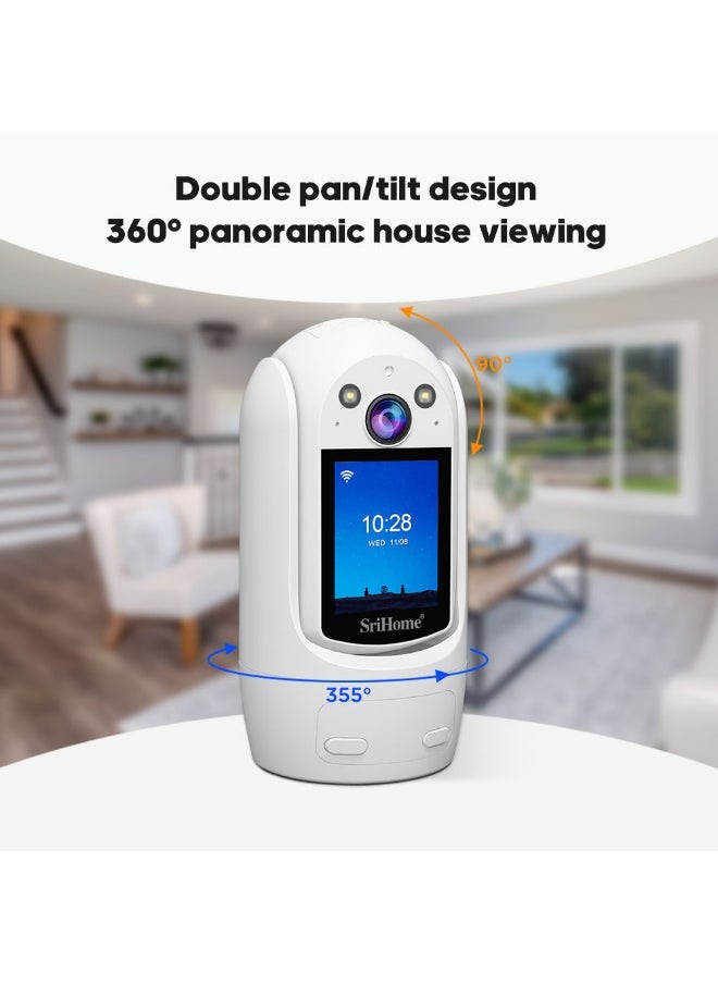 SriHome SH060 1080P Wi-Fi Smart Home Security Camera | Color Night Vision | Motion Detection | Two-Way Audio | Remote Access via App GTIN:6281004500322