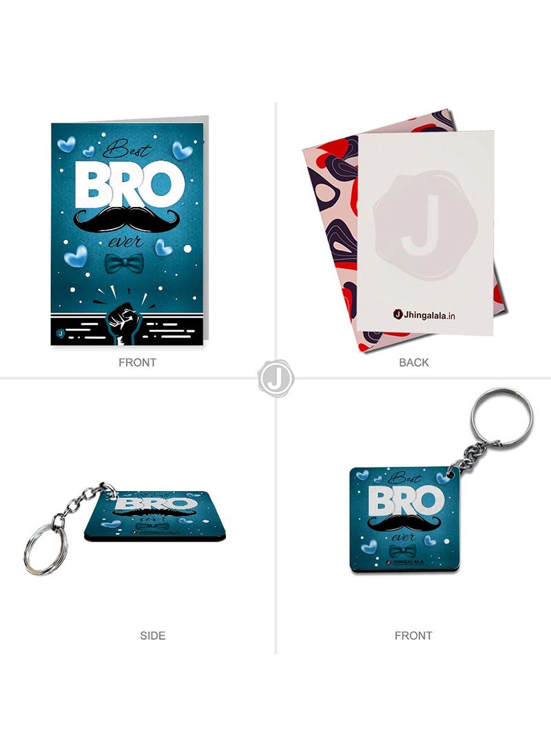 Jhingalala Gift for Brother Best Bro Ever Printed Combo Gifts for Brother for Birthday Anniversary and Raksha Bandhan 2340