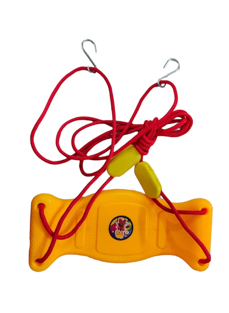 Maanit Rider Jhula for Kids Playing Indoor Outdoor Plastic Swing for Hanging Yellow