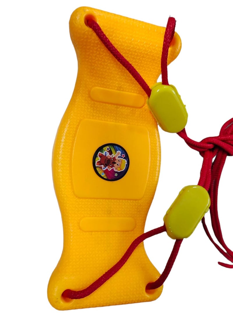 Maanit Rider Jhula for Kids Playing Indoor Outdoor Plastic Swing for Hanging Yellow