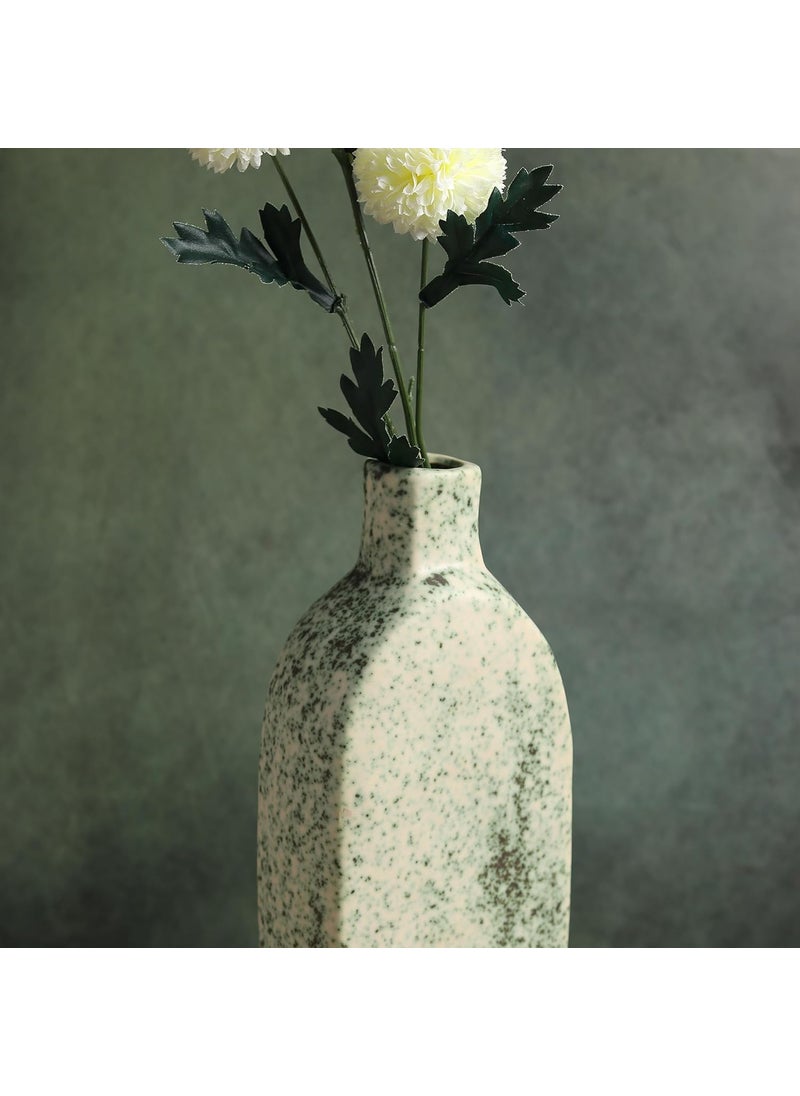 Habere IndiaAll The Cultures Fabricating India Ceramic Vase Flower Vase Vase for Living Room Home Decor Items Flower Pot for Living Room Small Flower Vase Table Decor M L13xW65xH32CM