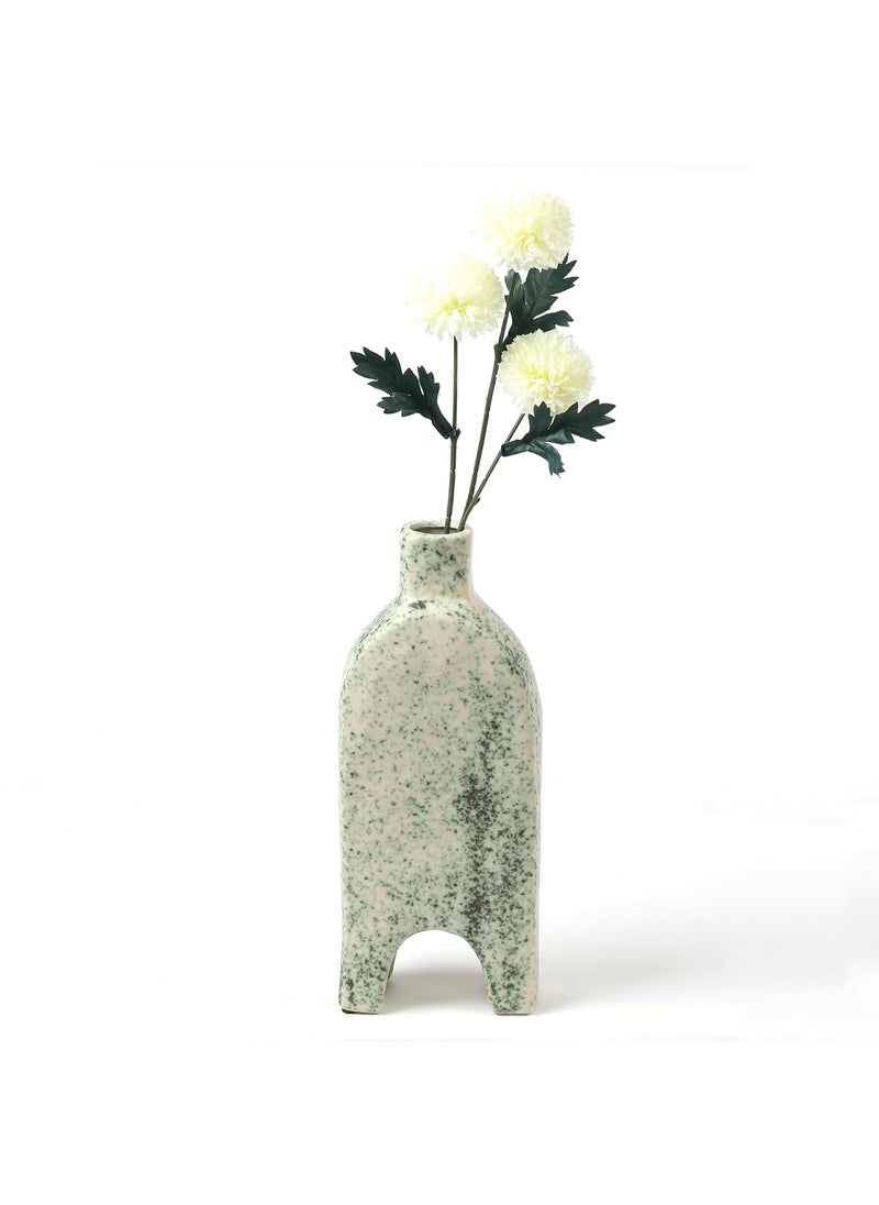 Habere IndiaAll The Cultures Fabricating India Ceramic Vase Flower Vase Vase for Living Room Home Decor Items Flower Pot for Living Room Small Flower Vase Table Decor M L13xW65xH32CM