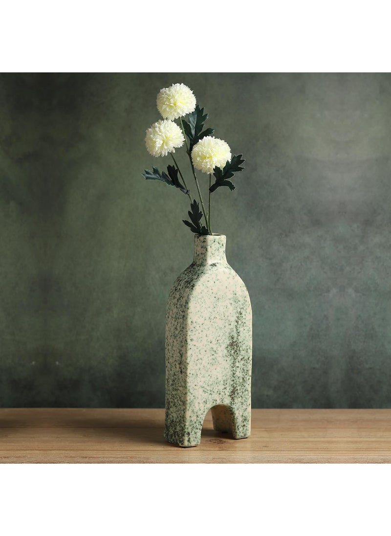 Habere IndiaAll The Cultures Fabricating India Ceramic Vase Flower Vase Vase for Living Room Home Decor Items Flower Pot for Living Room Small Flower Vase Table Decor M L13xW65xH32CM