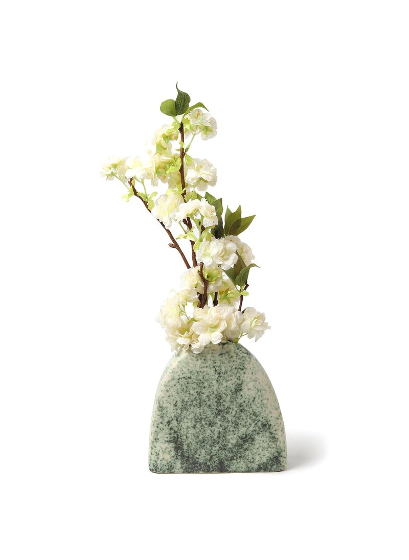 Habere IndiaAll The Cultures Fabricating India Ceramic Flower Vase Small Vase Vases for Home Decor Home Decor Items Vase for Living Room Ceramic Vases for Home Decor M L21xW65xH20 CM