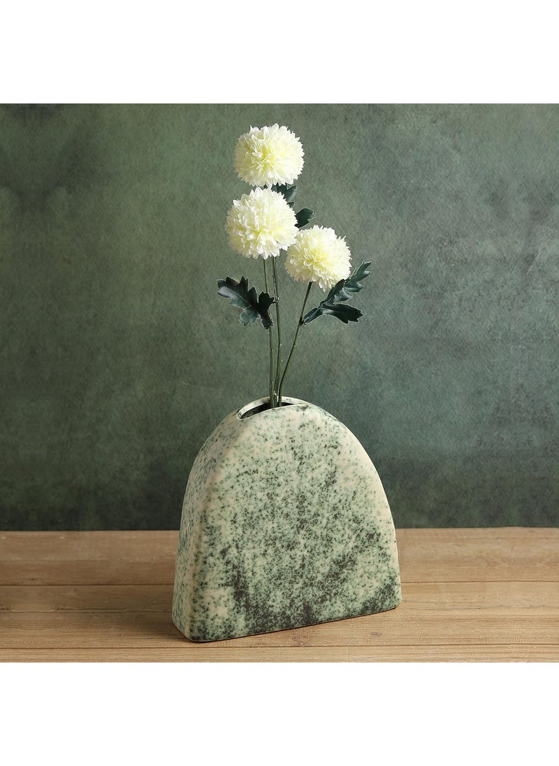 Habere IndiaAll The Cultures Fabricating India Ceramic Flower Vase Small Vase Vases for Home Decor Home Decor Items Vase for Living Room Ceramic Vases for Home Decor M L21xW65xH20 CM