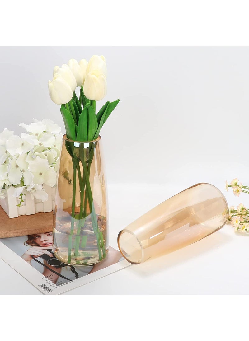 Rishabh Home Decoration Clear Glass Vase for Decor Home Handmade Modern Large Flower Vases for Centerpieces Living Room Kitchen Office Wedding 84 Inch 2