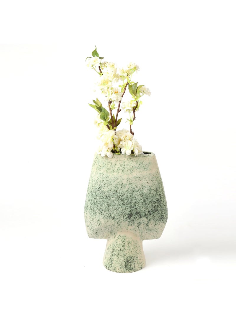 Habere IndiaAll The Cultures Fabricating India Ceramic Vases for Home Decor Vase for Living Room Flower Pot for Living Room Decorative Items for Home Flower Vase L L28xW14xH39 CM