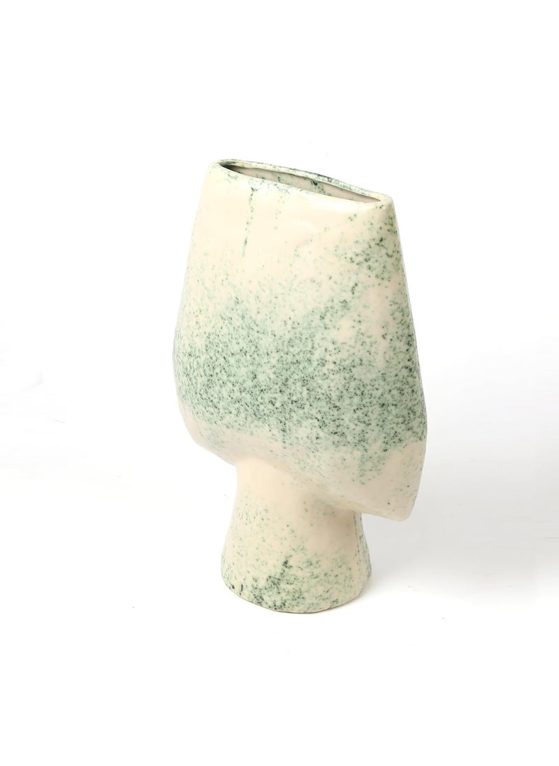 Habere IndiaAll The Cultures Fabricating India Ceramic Vases for Home Decor Vase for Living Room Flower Pot for Living Room Decorative Items for Home Flower Vase L L28xW14xH39 CM