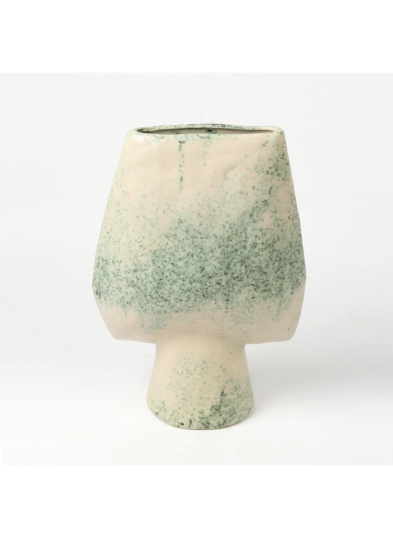 Habere IndiaAll The Cultures Fabricating India Ceramic Vases for Home Decor Vase for Living Room Flower Pot for Living Room Decorative Items for Home Flower Vase L L28xW14xH39 CM