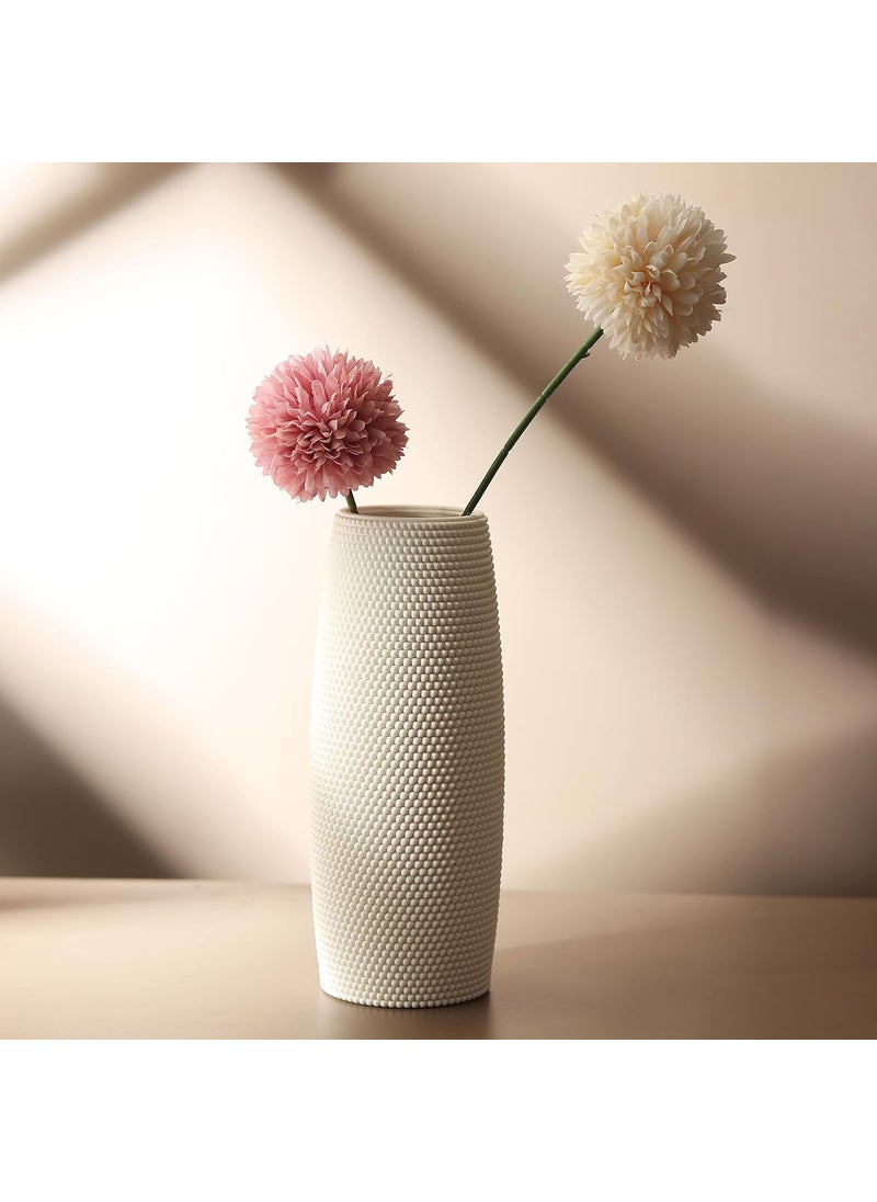 Habere IndiaAll The Cultures Fabricating India Flower Pot for Living Room Vases for Home Decor Vase for Living Room Home Decor Items Table Decor Ceramic Flower Vase L85xW85xH20 CM