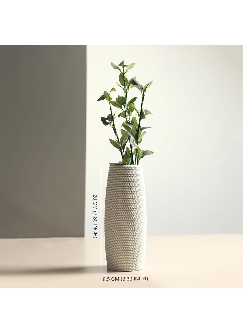 Habere IndiaAll The Cultures Fabricating India Flower Pot for Living Room Vases for Home Decor Vase for Living Room Home Decor Items Table Decor Ceramic Flower Vase L85xW85xH20 CM