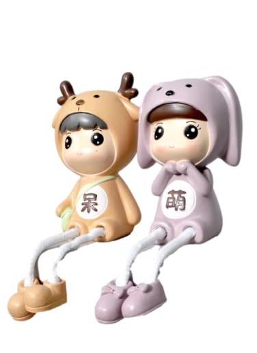 BHOOLUGOOLU Resin Made Hanging Leg Doll Showpiece Style12
