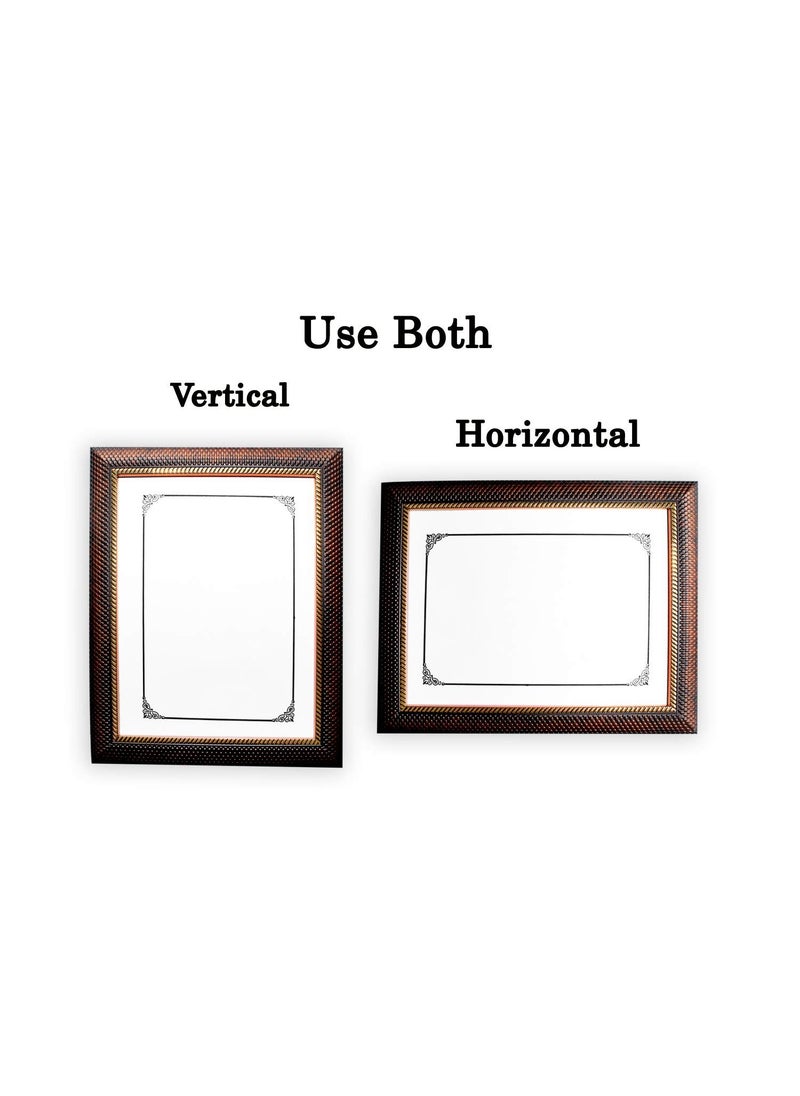 KDM HOME DECOR Photo frame 8x12A4 Inches Flexible Glass Synthetic Wood HangingTable Top High Density Photo Frame for Wall Decoration Chatai Dark Brown Color