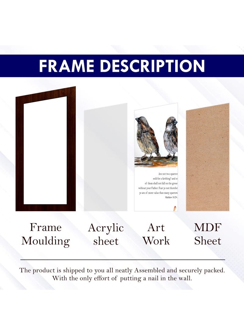 Printality Bible verse Wall Photo Frame Size 235 x 315 CM Hanging wall Photo frame Small Photo Frame verse photo frame Christians gifts thank giving scriptures verse photo frame FRMMIND011