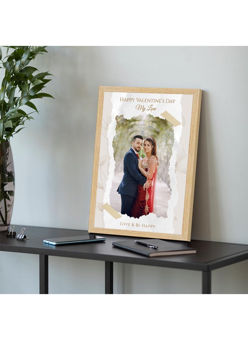 ArtX Customized Velentines Day Photo Frames With Photo Upload Personalised Wall Room And Home Decor Gift With Plexi Glass A4 A3 PaperCanvas Personalised Photo Print With Frame Set of 1
