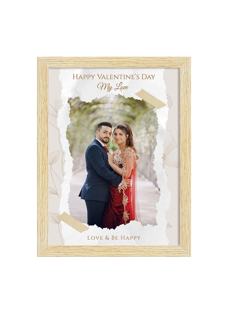 ArtX Customized Velentines Day Photo Frames With Photo Upload Personalised Wall Room And Home Decor Gift With Plexi Glass A4 A3 PaperCanvas Personalised Photo Print With Frame Set of 1