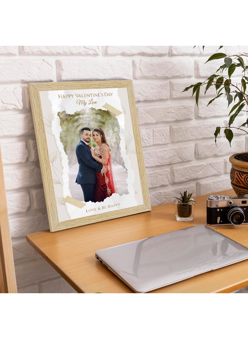 ArtX Customized Velentines Day Photo Frames With Photo Upload Personalised Wall Room And Home Decor Gift With Plexi Glass A4 A3 PaperCanvas Personalised Photo Print With Frame Set of 1