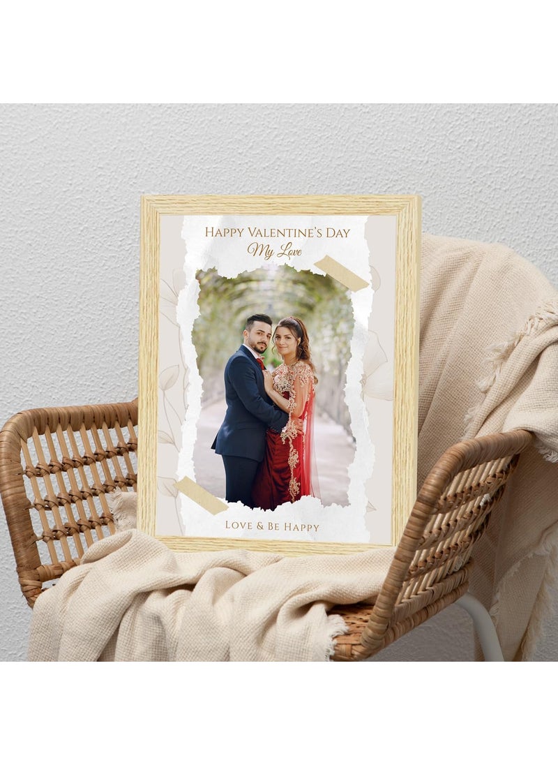 ArtX Customized Velentines Day Photo Frames With Photo Upload Personalised Wall Room And Home Decor Gift With Plexi Glass A4 A3 PaperCanvas Personalised Photo Print With Frame Set of 1
