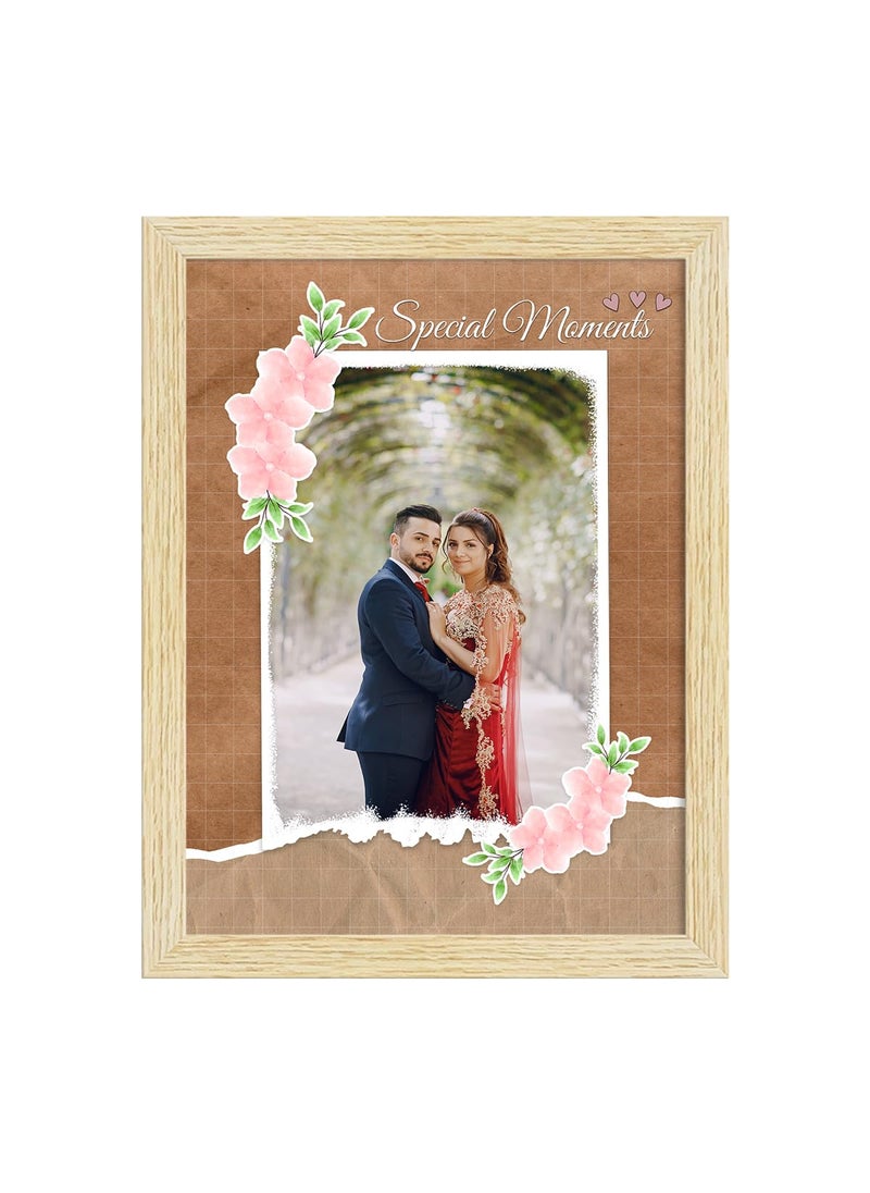 ArtX Wedding Customized Photo Frames With Photo Upload Personalised Wall Room And Home Decor Gift With Plexi Glass A4 A3 PaperCanvas Personalised Photo Print With Frame Set of 1