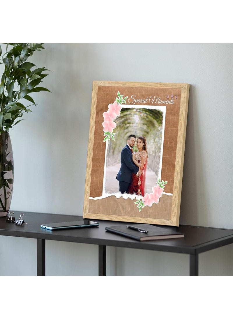 ArtX Wedding Customized Photo Frames With Photo Upload Personalised Wall Room And Home Decor Gift With Plexi Glass A4 A3 PaperCanvas Personalised Photo Print With Frame Set of 1