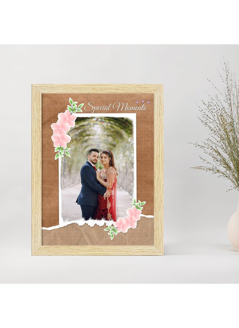ArtX Wedding Customized Photo Frames With Photo Upload Personalised Wall Room And Home Decor Gift With Plexi Glass A4 A3 PaperCanvas Personalised Photo Print With Frame Set of 1