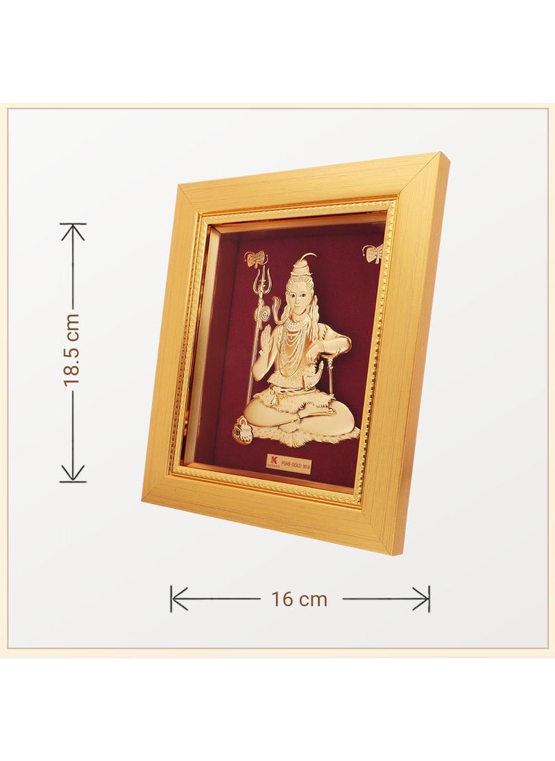 KUNDAN 24k Gold Foiled Handmade Frame Shiv Shankar 16 185cm