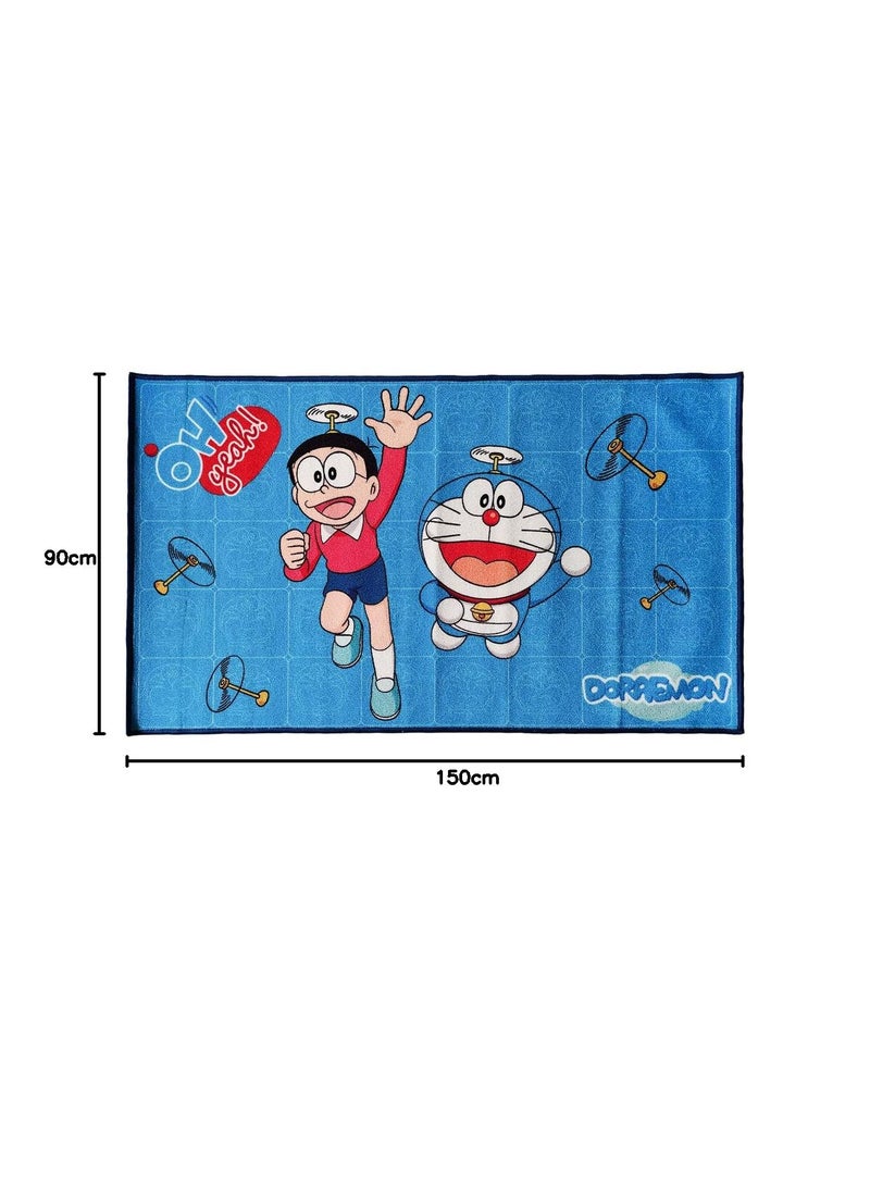 Athom Living Doraemon Kids Carpet Blue 90x150 cm