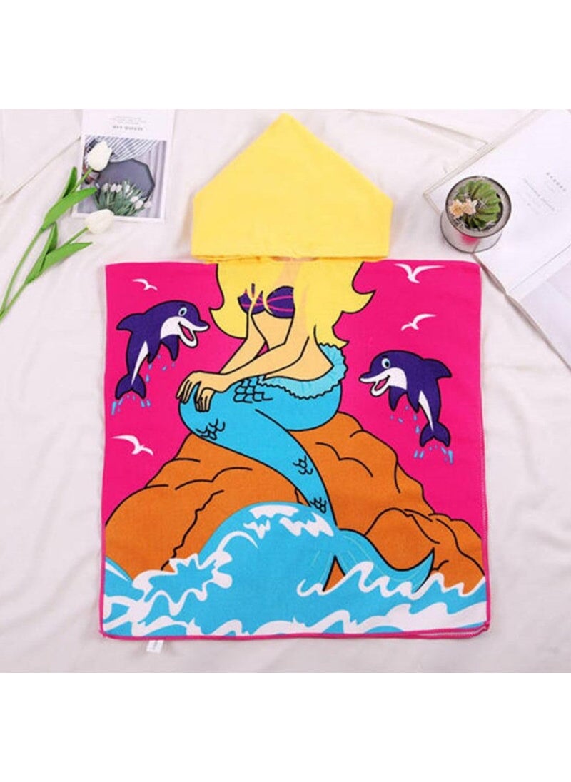 Butterthief Poncho Towel for Kids Hooded Bath Towels 60 x 120 cm Toddler Pool Towel for Boys Girls 17 Years Multi