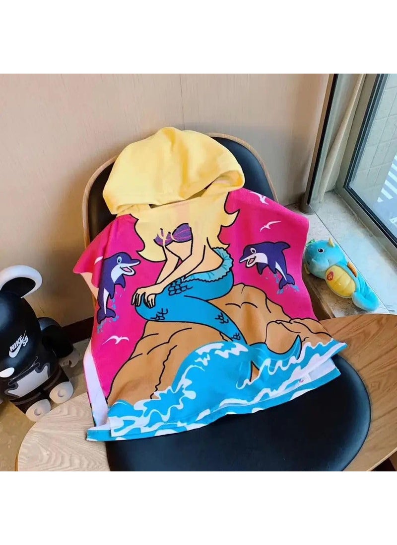 Butterthief Poncho Towel for Kids Hooded Bath Towels 60 x 120 cm Toddler Pool Towel for Boys Girls 17 Years Multi