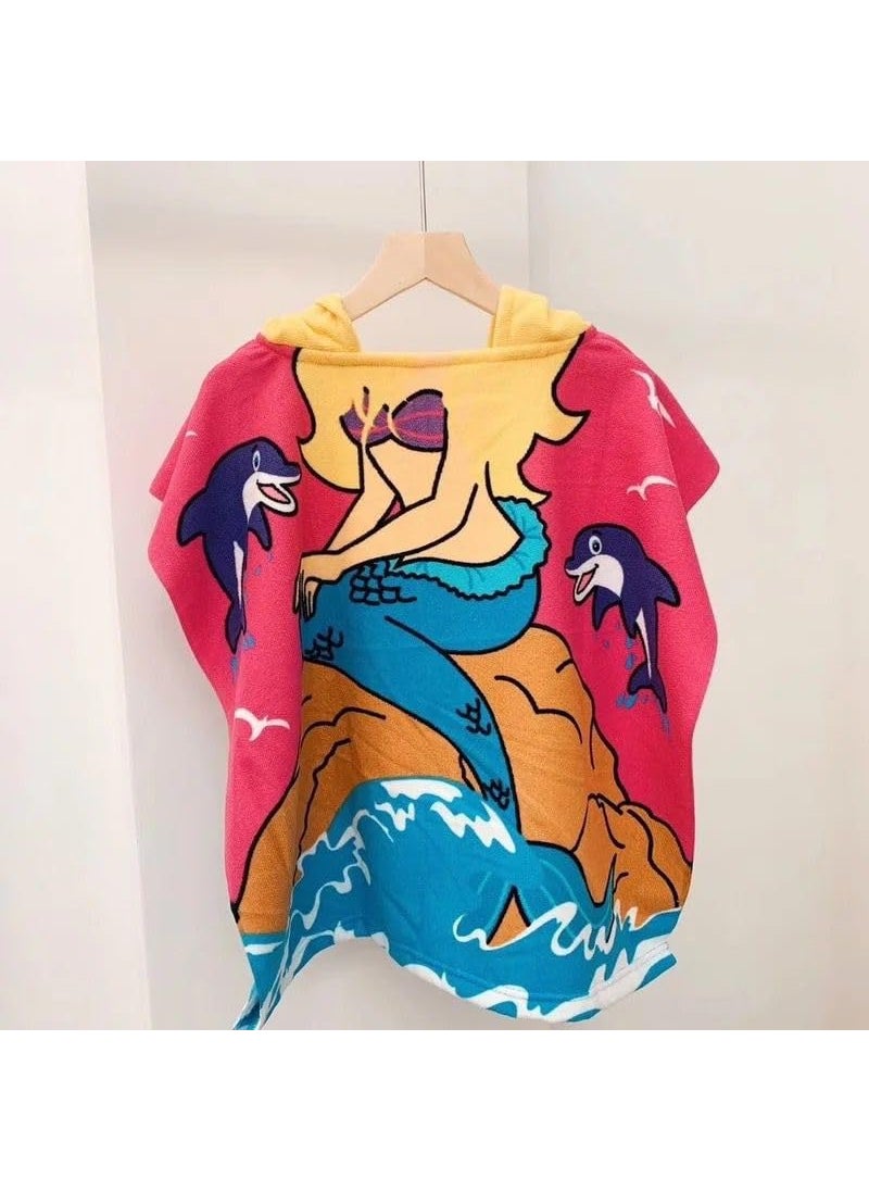 Butterthief Poncho Towel for Kids Hooded Bath Towels 60 x 120 cm Toddler Pool Towel for Boys Girls 17 Years Multi
