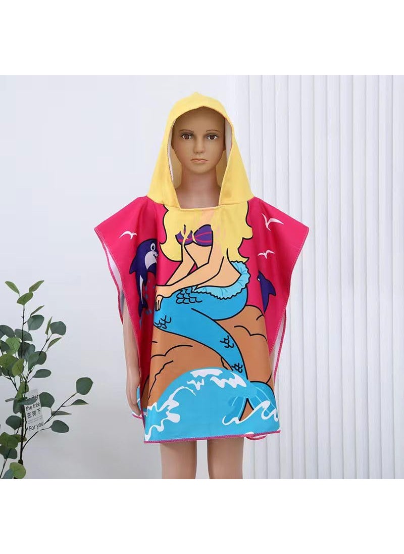 Butterthief Poncho Towel for Kids Hooded Bath Towels 60 x 120 cm Toddler Pool Towel for Boys Girls 17 Years Multi