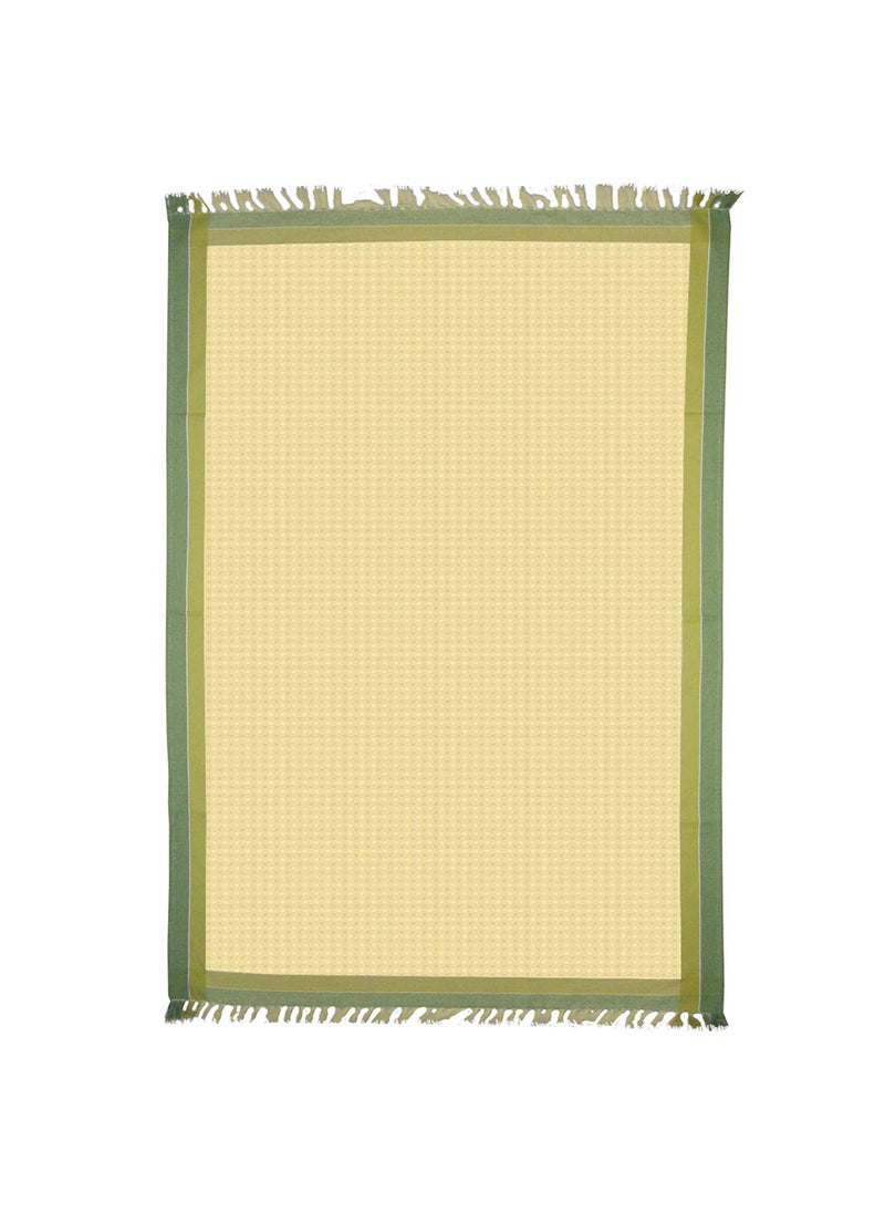 Athom Living Light Weight Cotton Premium Waffle Border Bath Towel 75x150 cm Pack of 4 Multi12