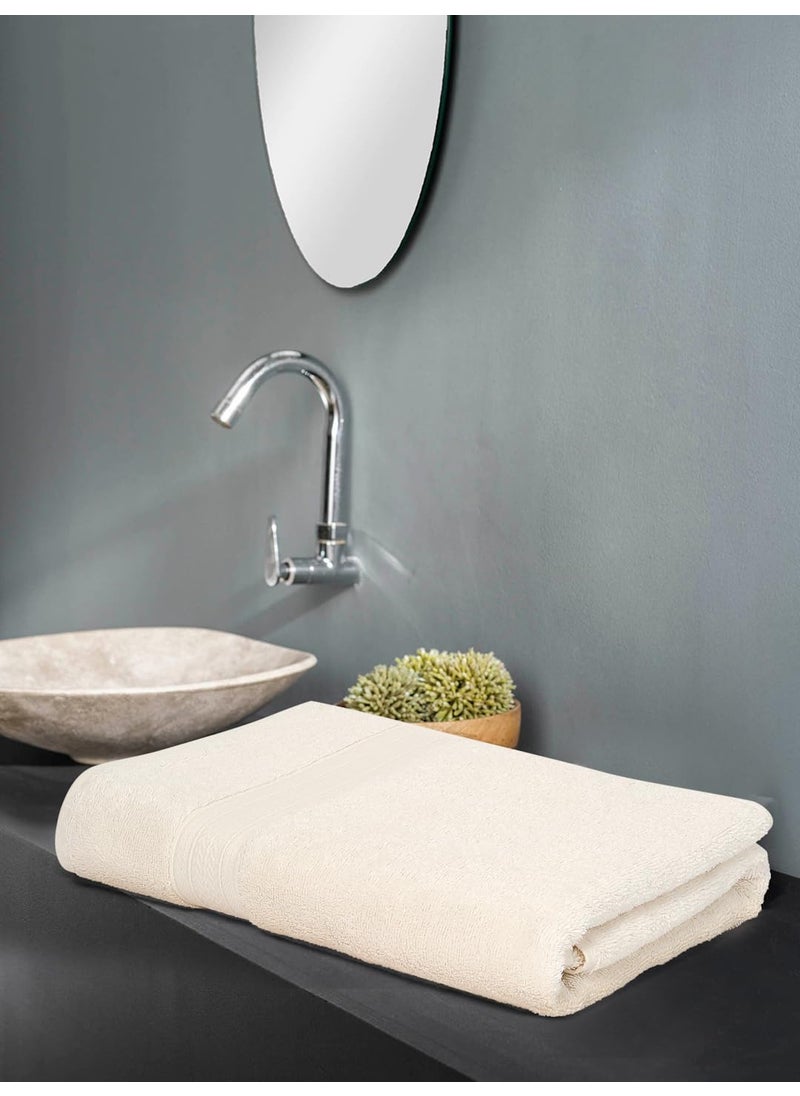 Ambra Linens 500 GSM Highly Absorbent Towels Set 100 Cotton Soft and Plush All Seasons Use Large Everyday Use Durable 4 Pcs Hand Towel Set Cream