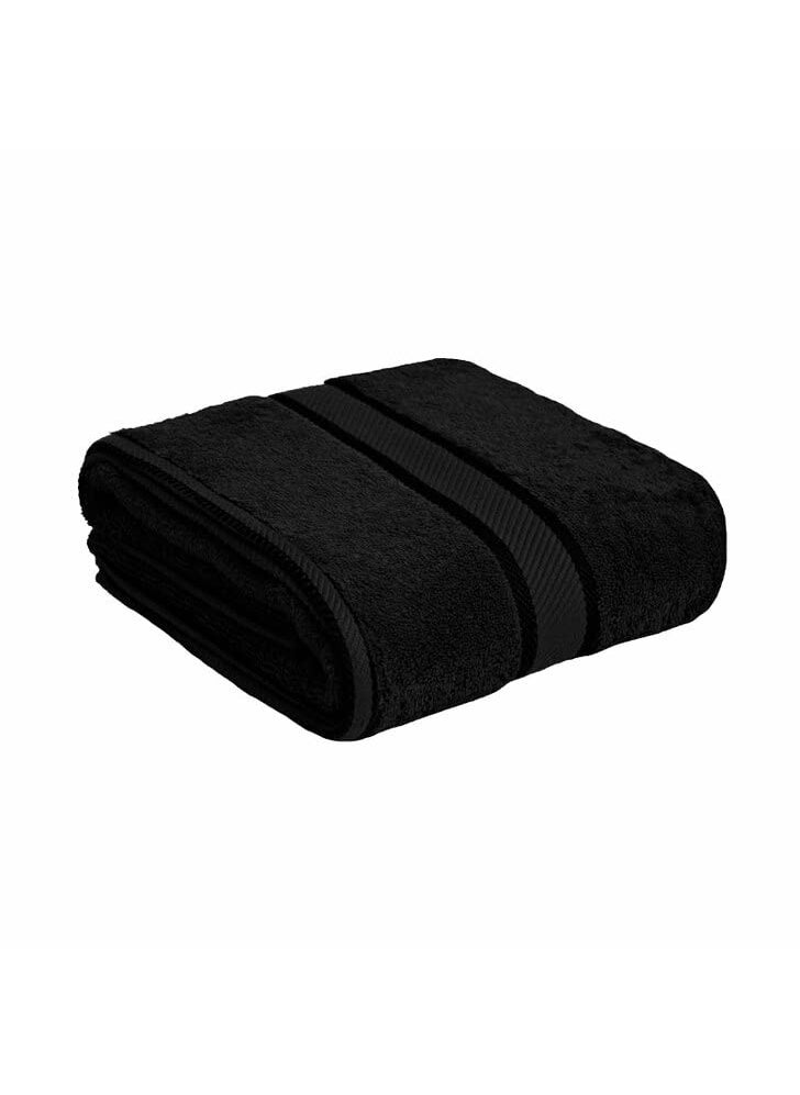 Bezzilish Home Microfiber Bath and Hair Care Towel 40 X 60 Inches 1 Piece Towel Set 900 GSM Soft and Comfortable Extra Large MultiPurpose ly Absorbent Black Pack of 1