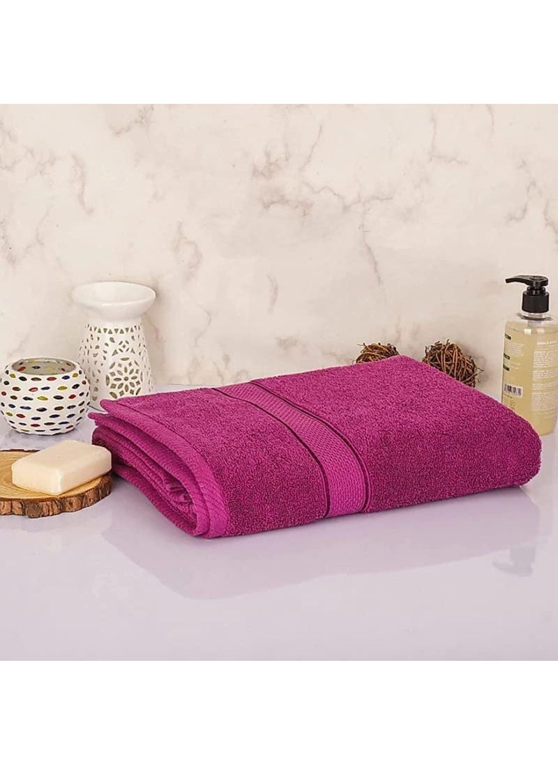 Bezzilish Home Microfiber Bath and Hair Care Towel 40 X 60 Inches 1 Piece Towel Set 900 GSM Soft and Comfortable Extra Large MultiPurpose ly Absorbent Purple Pack of 1