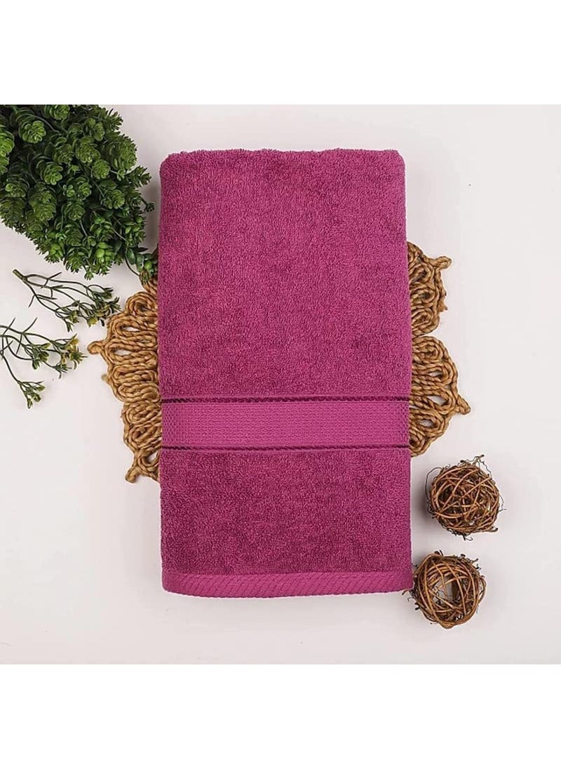 Bezzilish Home Microfiber Bath and Hair Care Towel 40 X 60 Inches 1 Piece Towel Set 900 GSM Soft and Comfortable Extra Large MultiPurpose ly Absorbent Purple Pack of 1
