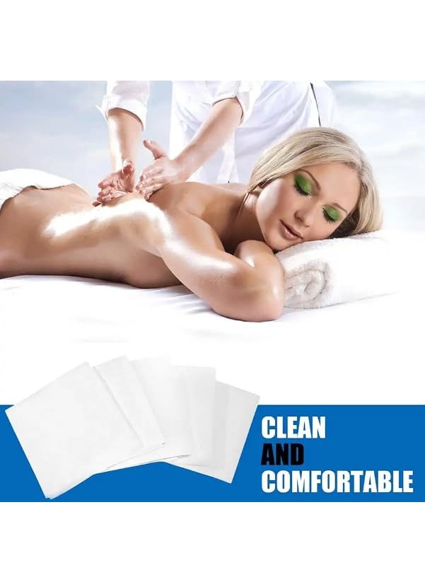 KUDIZE Disposable NonWoven Bed Sheet for Hospital Hotel Spa and Beauty Parlor White 63 84 Inch16002 21336 cm Pack of 100