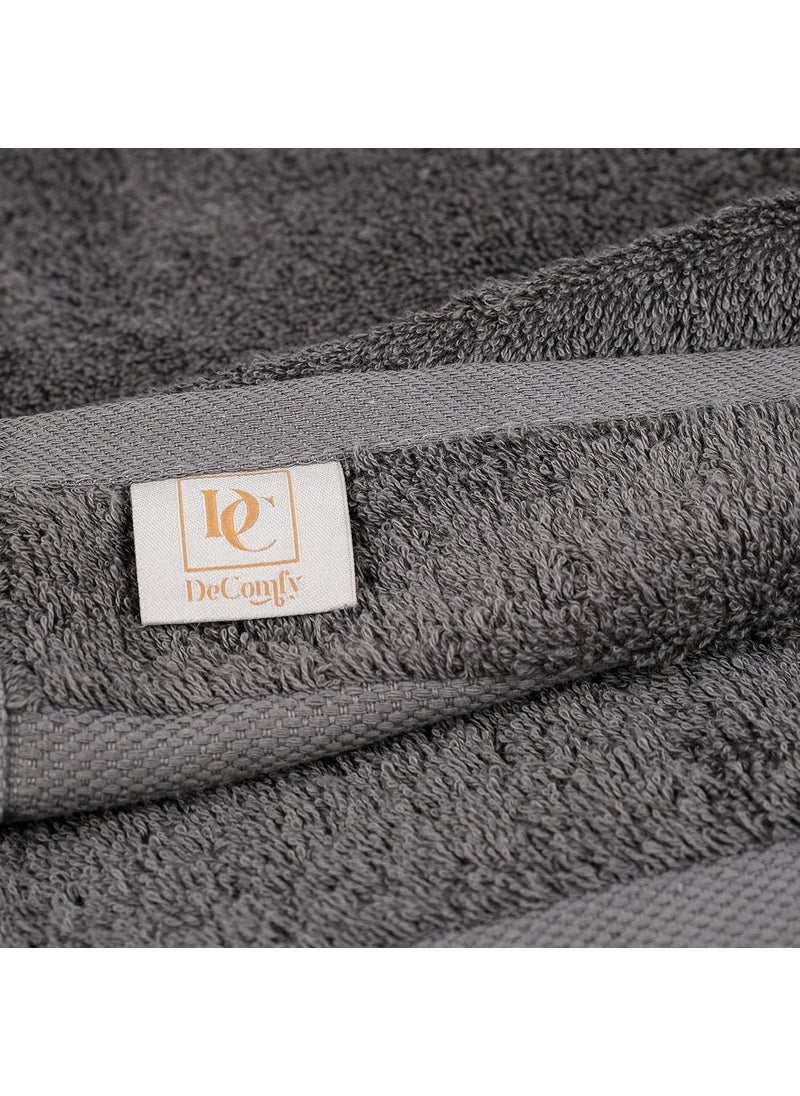 Decomfy Luxury Bath Sheet Towels 35 x 70 Inch 2 Pack Soft Bathroom Towel Set Highly Absorbent 100 Cotton Large for Hotel Spa Collection Dark Grey