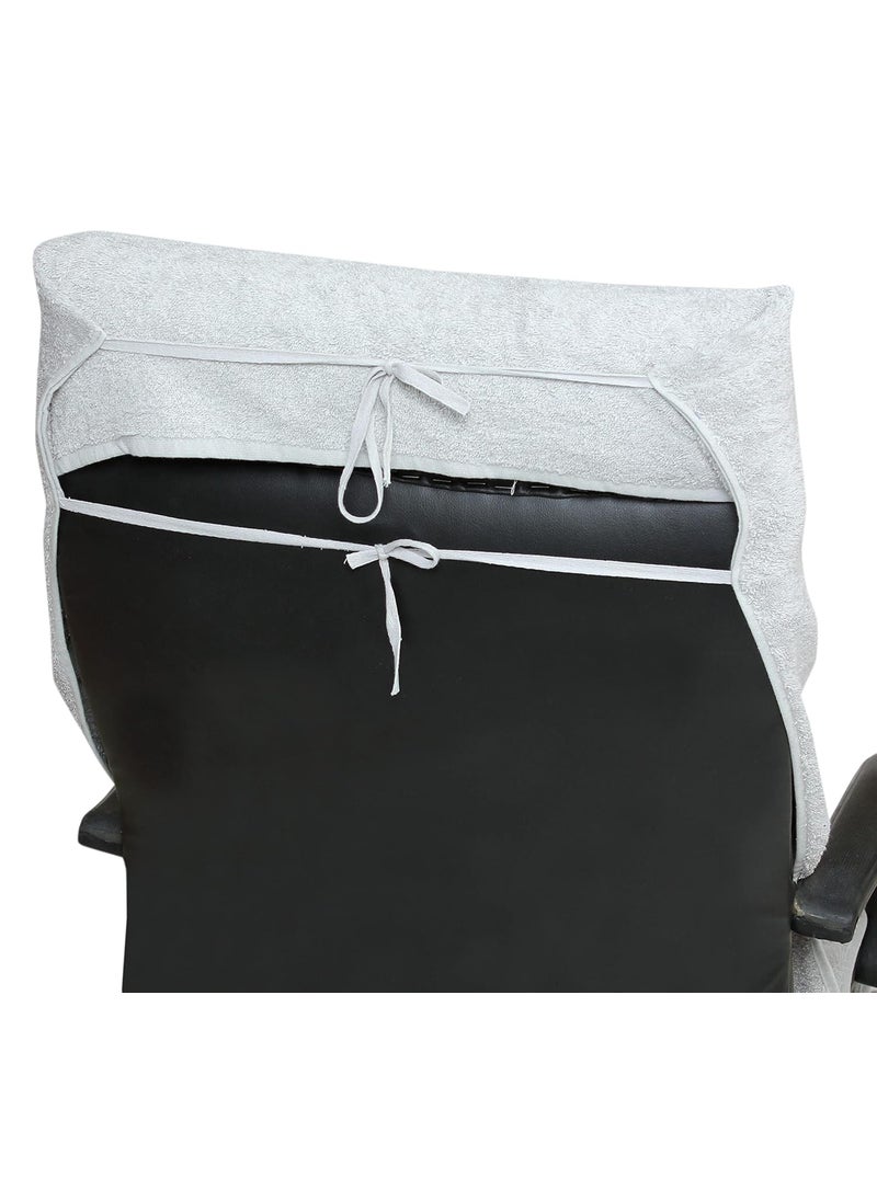 AYUS Cotton Solid Luxury Premium Super Soft Office Chair Towel with Tie Knot 600 GSM Pack of 1 White36 X 72 in Inches