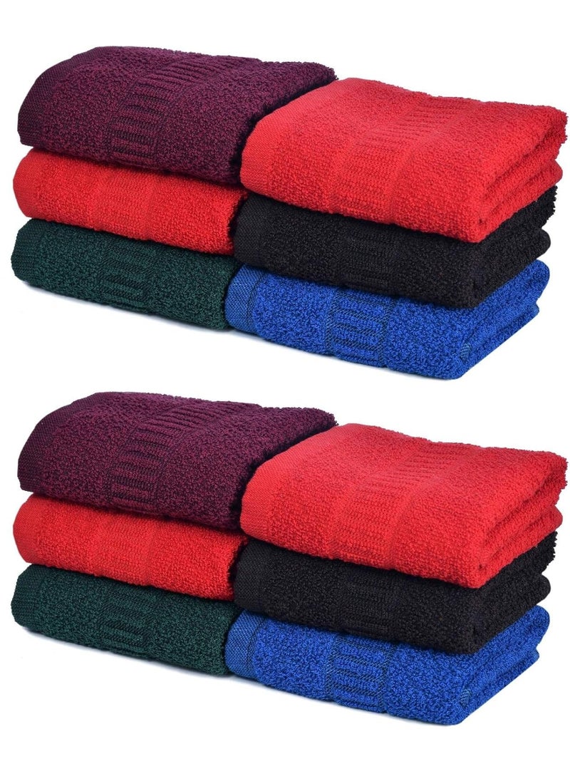 HSR Collection Premium Cotton Hand Towel Set of 12 Pieces 120 GSM Multicolor
