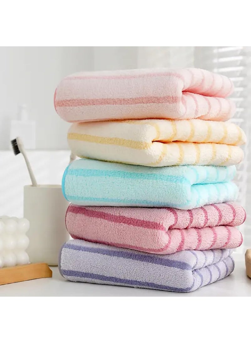 Khillayox Microfiber AntiBacterial 400 GSM Medium Size Hand Towel Super Soft and Absorbent Multipurpose Towels for Bathroom Gym Workout Towels Set of 5 60 x40 CM Multicolor