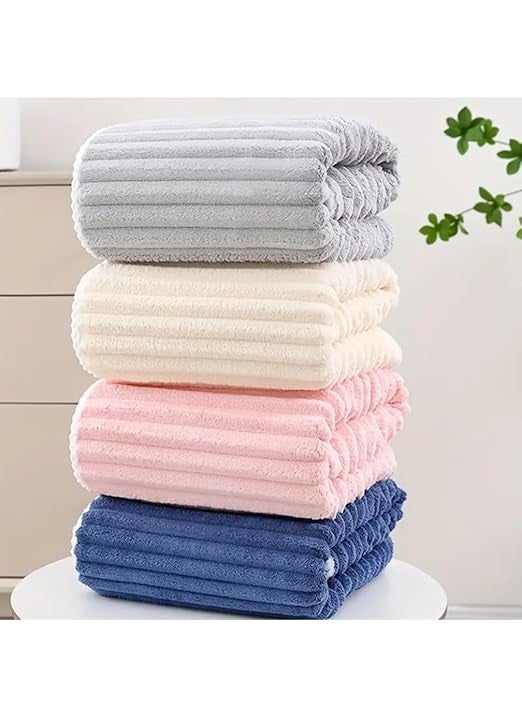 Khillayox 400 GSM Microfiber AntiBacterial Soft Hand Towel Stripe Pattern Super Soft and Absorbent Multipurpose Towels for Bathroom Gym Workout Towels40 x 60 CM Multicolor Pack of 10