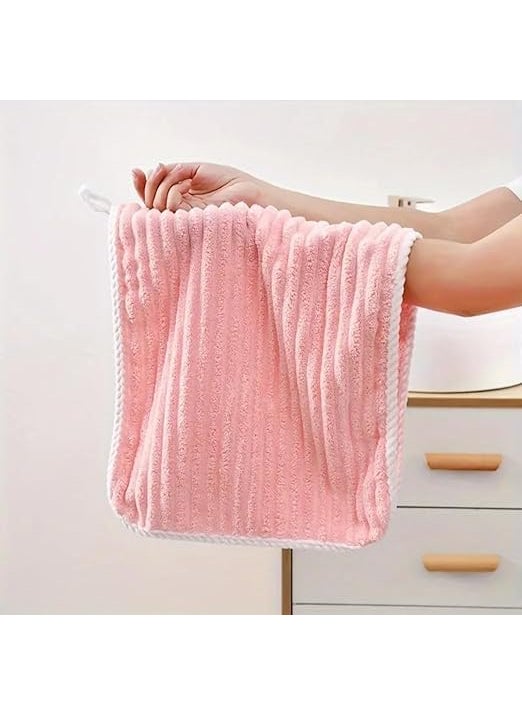 Khillayox 400 GSM Microfiber AntiBacterial Soft Hand Towel Stripe Pattern Super Soft and Absorbent Multipurpose Towels for Bathroom Gym Workout Towels40 x 60 CM Multicolor Pack of 10