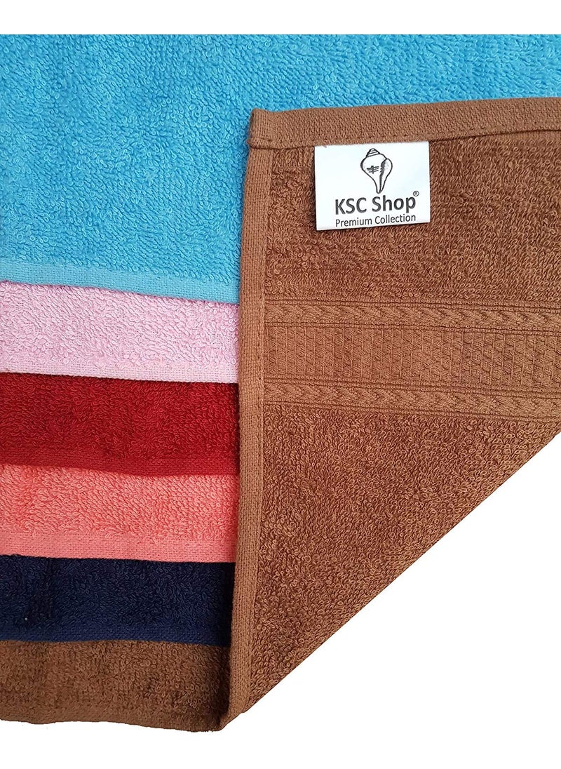 KSC Shop Royal Multicolor Cotton Hand Towels Set of 6 Hand Towels Bathroom Towel Bathroom Napkin 60 cm x 40 cm Pack of 36