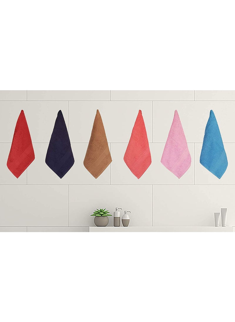 KSC Shop Royal Multicolor Cotton Hand Towels Set of 6 Hand Towels Bathroom Towel Bathroom Napkin 60 cm x 40 cm Pack of 36
