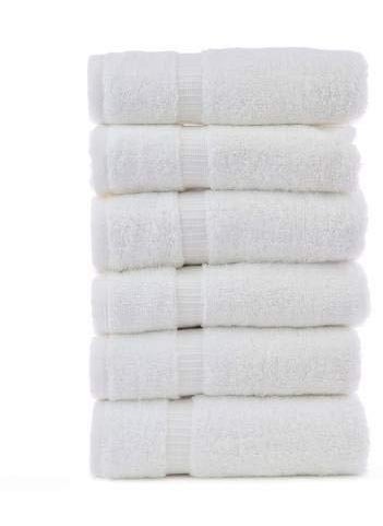 OMAJA HOME Cotton 300 GSM Hand Towel Pack of 6 White