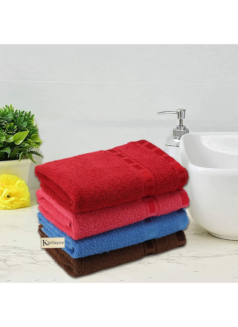 Khillayox Super Soft Cotton Hand Towel Unisex AntiBacterial Medium Size 400 GSM Super Absorbent Hand Towels for Men Women Pack of 1 16 x 24 inMulticolor